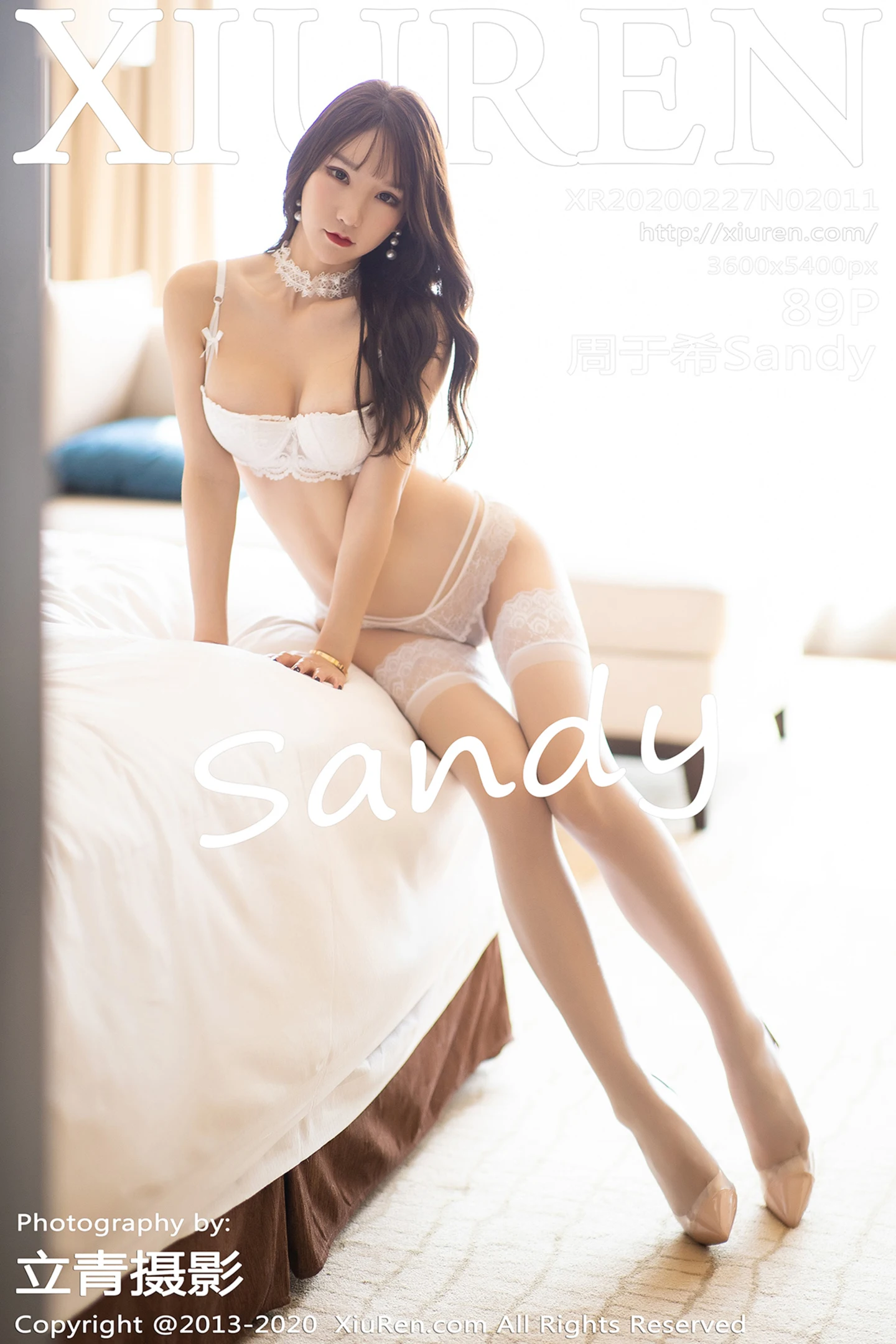 [XiuRen秀人网]VOL.2011 女神周于希Sandy私房白色内衣配蕾丝内裤魅惑白丝袜诱惑写真89P-秀人网官方网站